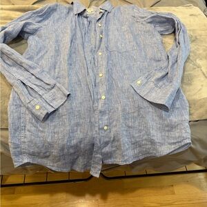 GAP Linen Blue Shirt